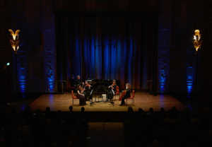 Gruppa av musiker. Fotografi.