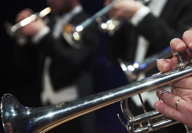 Utdrag ur stämfilmen med trumpet. Fotografi.