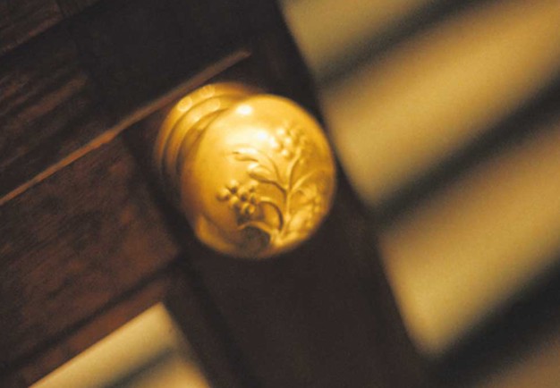 Dörrhandtag. Fotografi.
