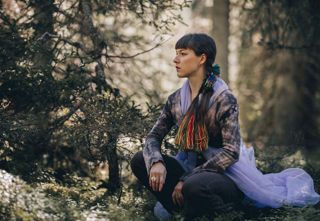 Närbild på kvinna. Fotografi.